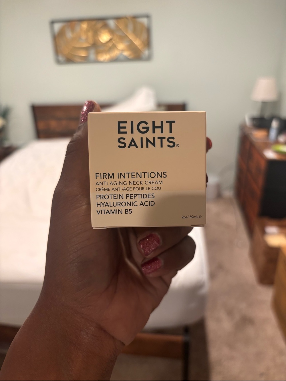 Eight Saints Firm Intentions Anti Aging Neck Cream Peptides 2 oz New
